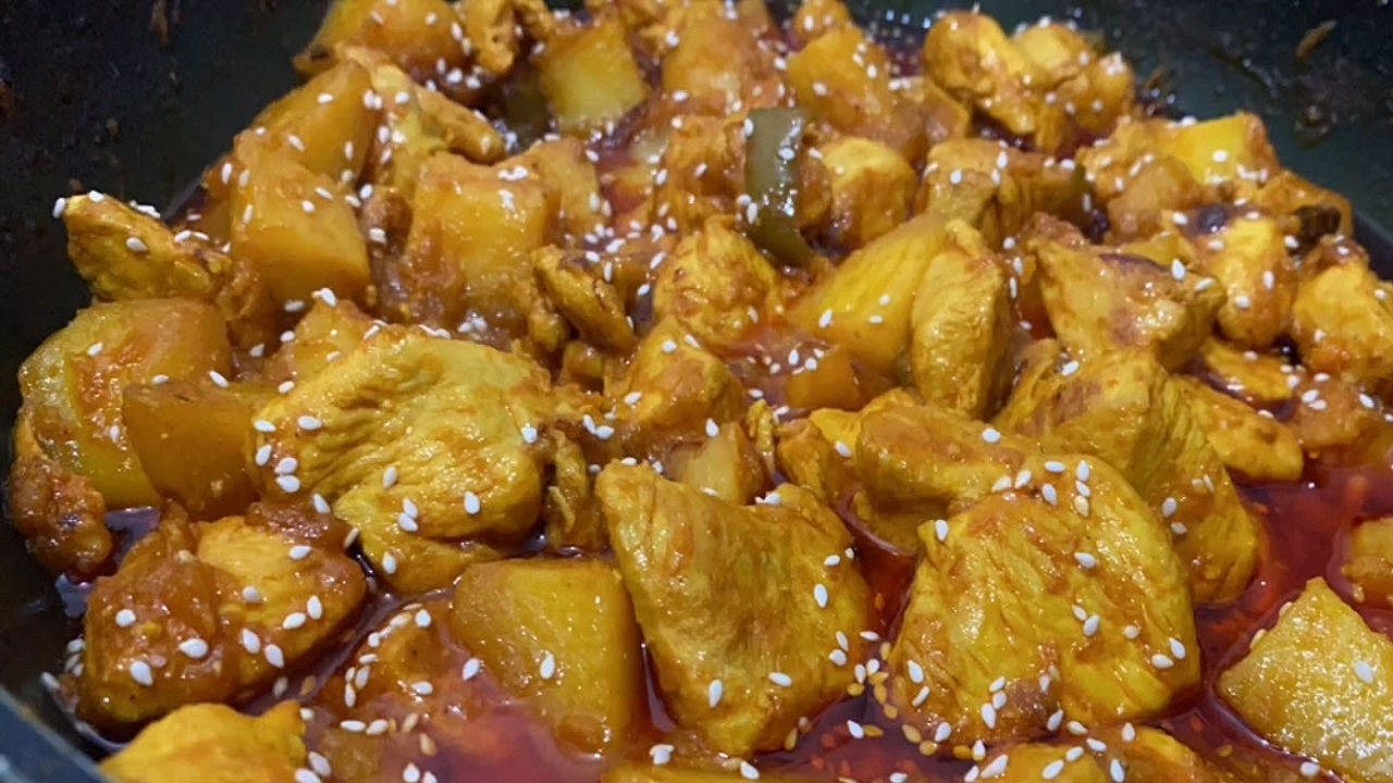 طرز پخت خوراک مرغ  + فیلم