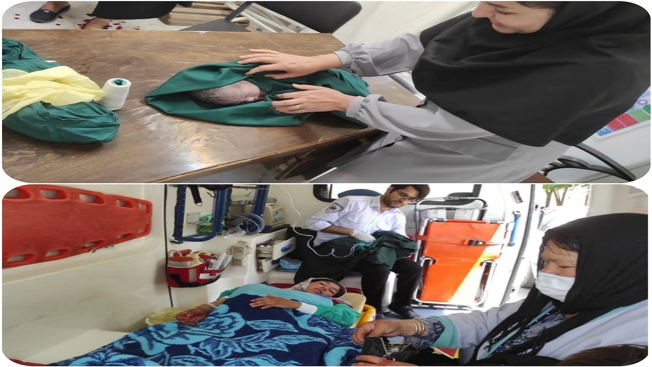 تولد نوزاد در خانه بهداشت دنگیزک شهرستان نظرآباد