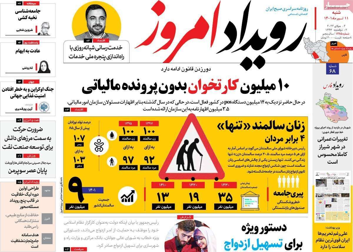 صفحه نخست روزنامه&zwnj;های اصفهان - شنبه ۱۱ تیر