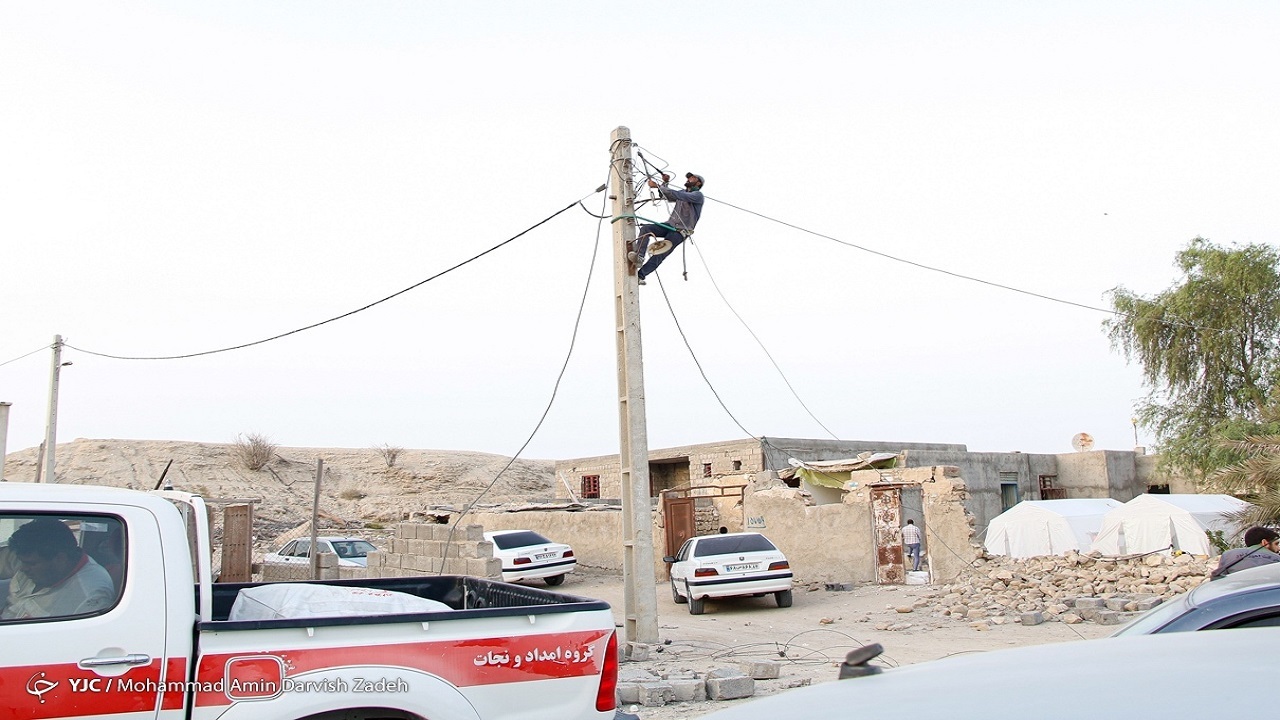 وصل کامل آب و برق در مناطق زلزله زده غرب هرمزگان