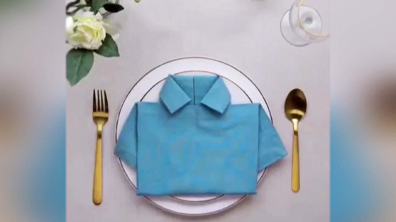 چند روش خلاقانه برای تزئین دستمال سفره + فیلم
