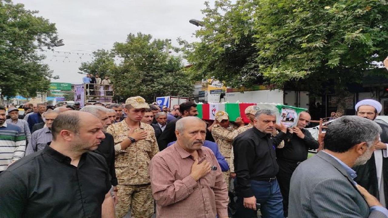 تشییع پیکر جانباز شهید «داود ادیبان» در گرگان + تصاویر