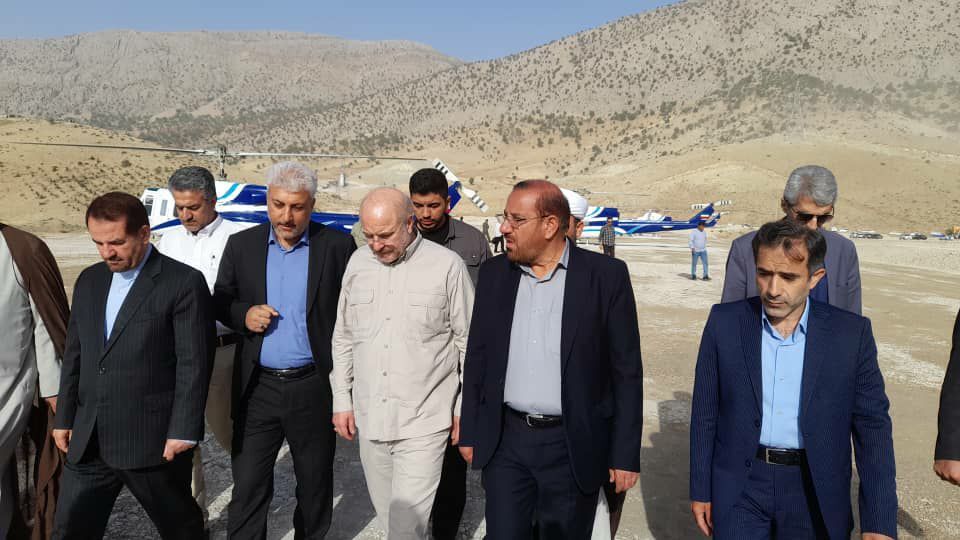 بازدید رئیس مجلس از سد تنگ سرخ/ رییس مجلس:رفع مشکل تملک اراضی مردم در ایجاد سد تنگ سرخ اولویت است