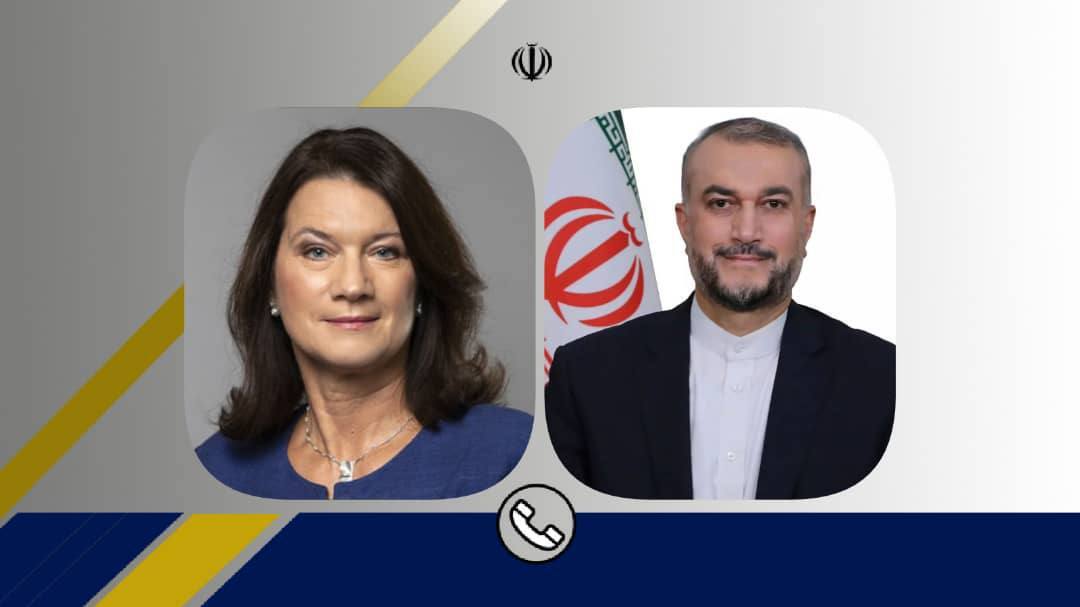 امیرعبداللهیان: خواستار آزادی فوری حمید نوری هستیم/ خانم لینده: تحت تأثیر تبلیغات گروهک منافقین قرار نخواهیم گرفت