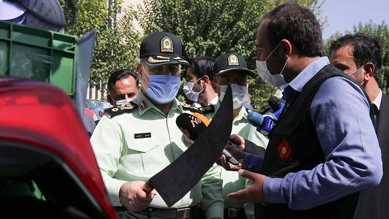 زمین گیر شدن قمه کشان در یوسف آباد با گلوله‌های پلیس + فیلم