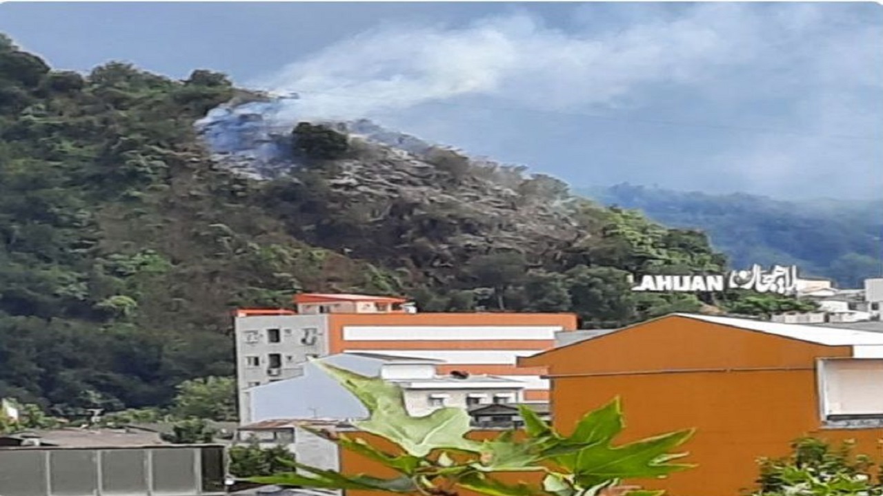 مهار آتش سوزی در شیطان کوه لاهیجان