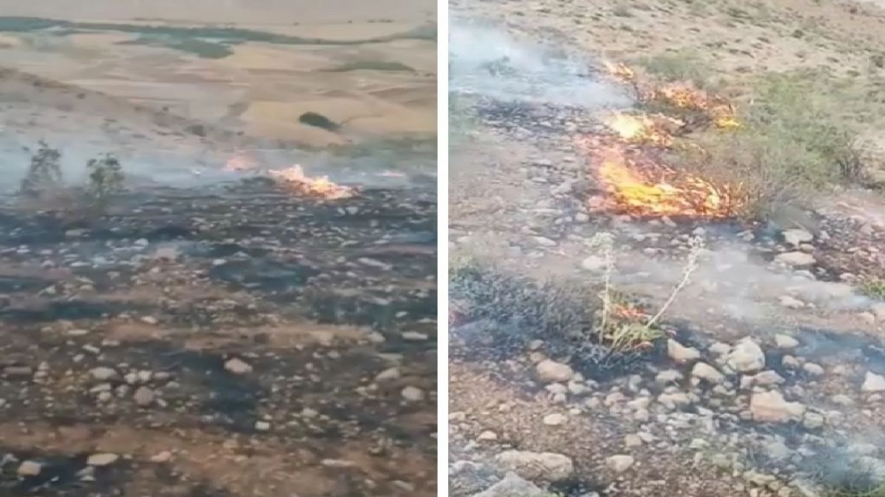 آتش سوزی در مراتع روستای چشمه علی