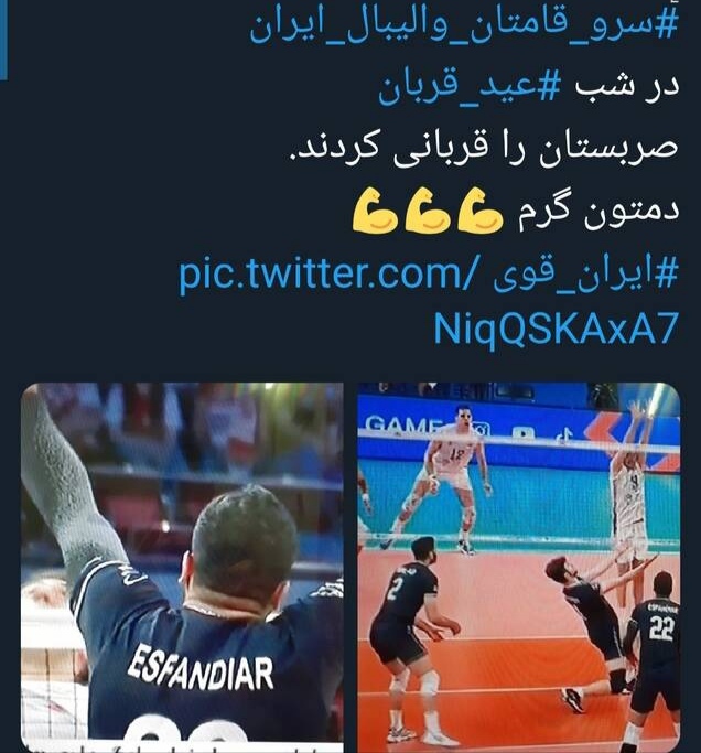 طوفان سروقامتان ایران در توییتر
