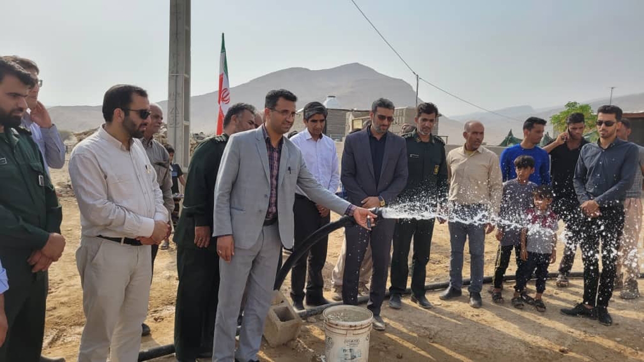 بهره برداری از طرح آبرسانی به روستای قلات پلنگی بخش ارد گراش
