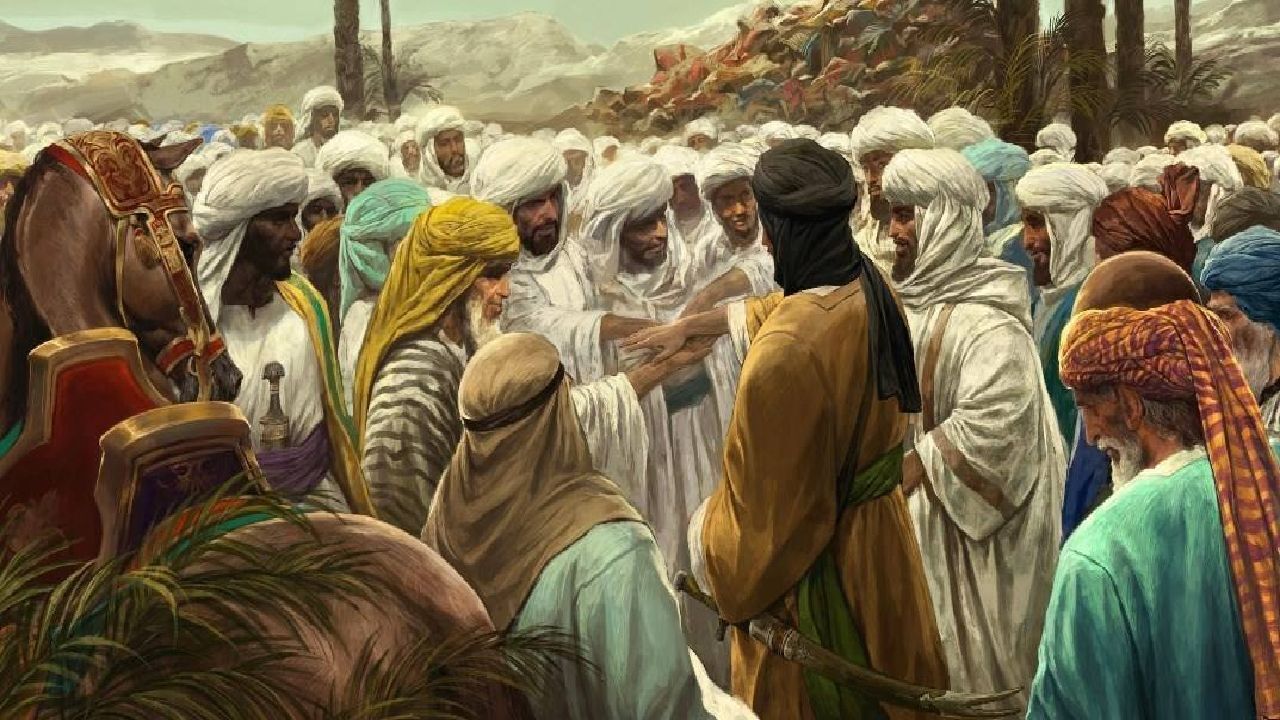 نصب دیوارنگاره بیعت غدیر بر دیوار‌های آستان علوی