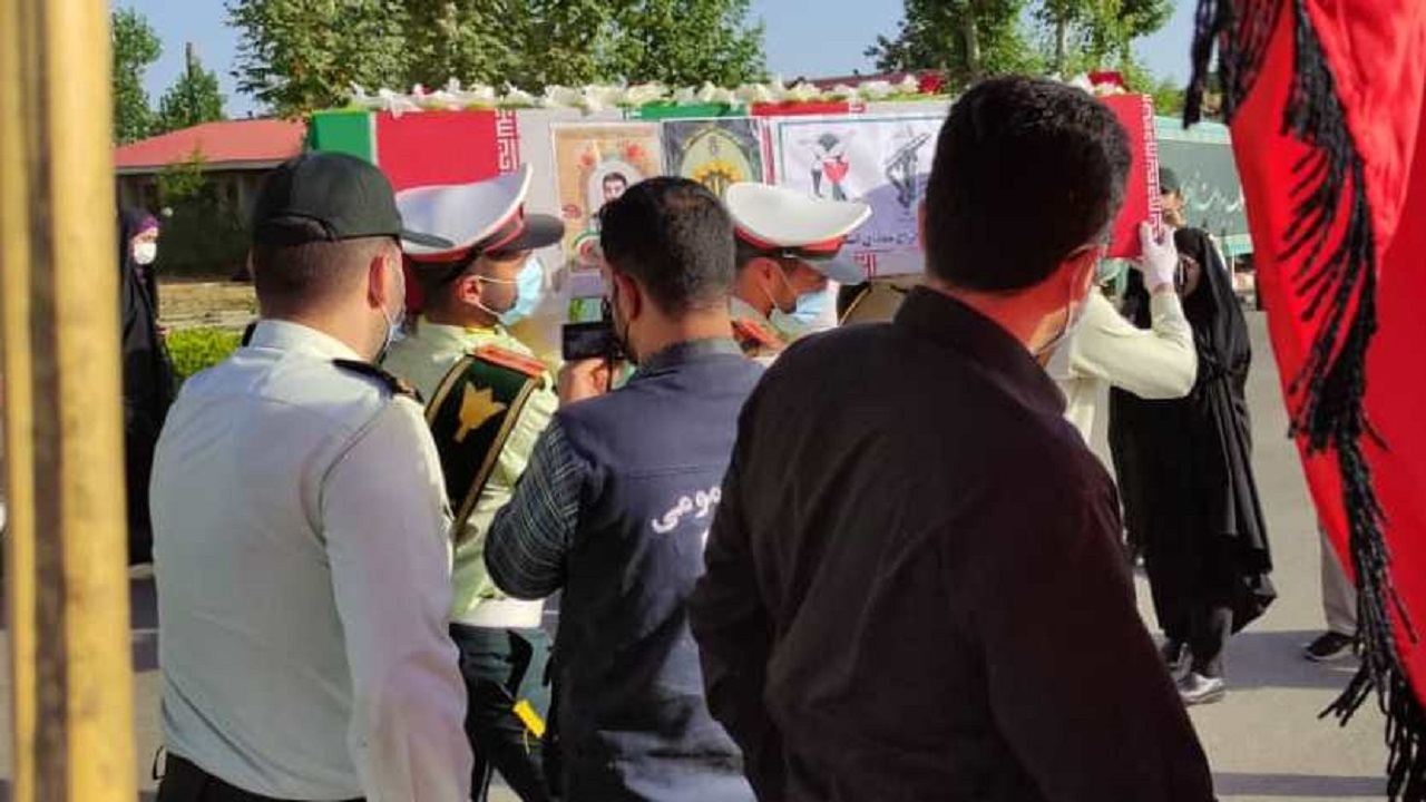 تشییع پیکر پاک شهید نظم و امنیت مهدی کامور در رشت