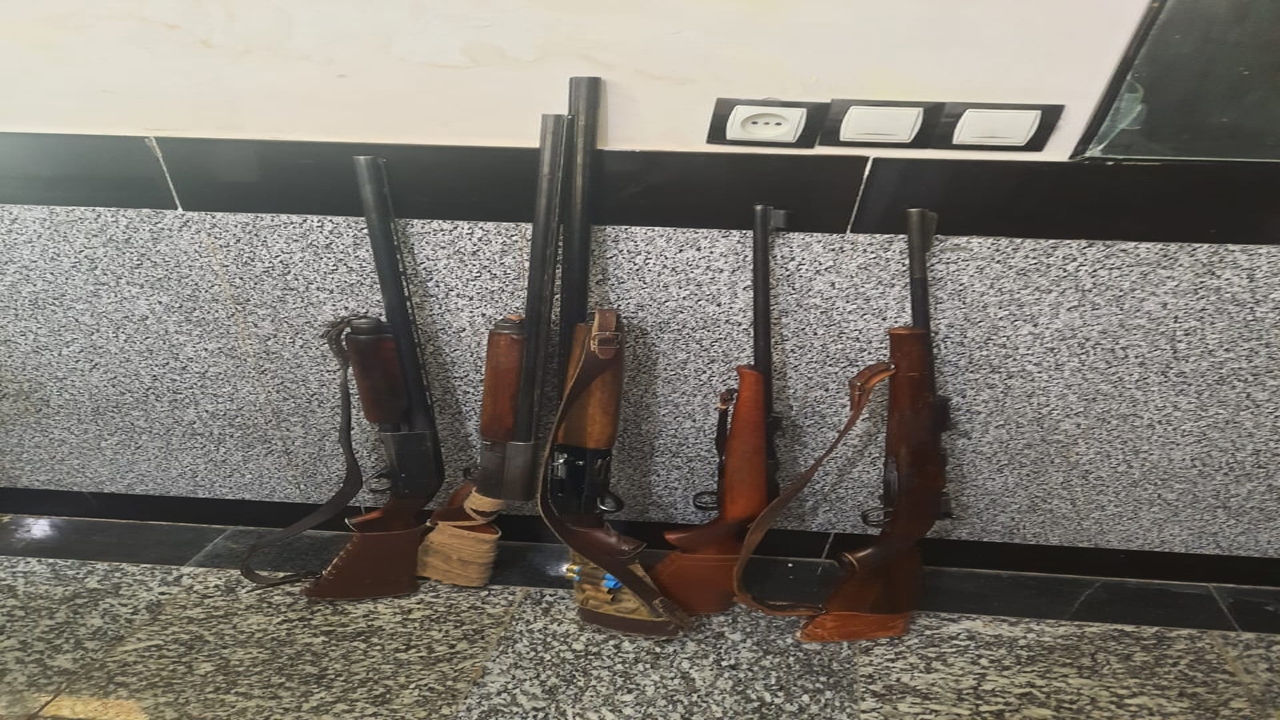 کشف اسلحه شکاری از متخلفان شکار قوچ وحشی