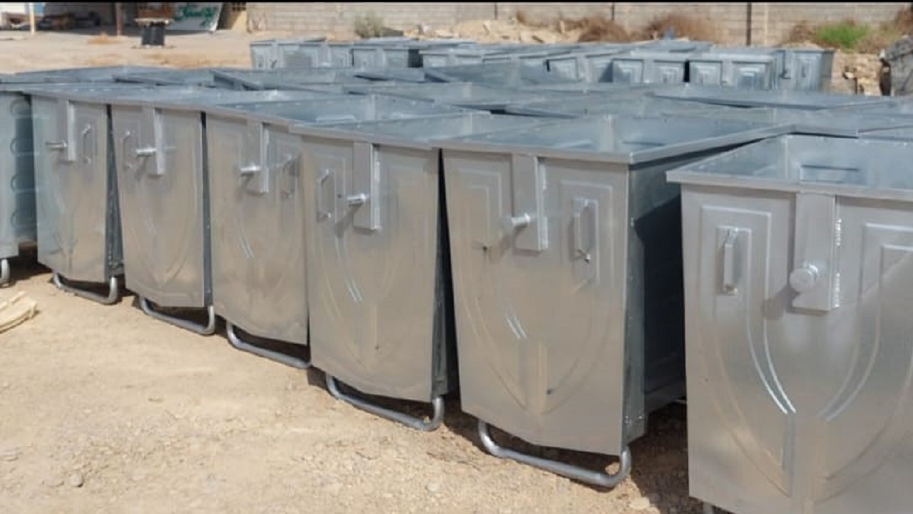 افزودن ۵۰ سطل زباله فلزی مکانیزه به شهرداری بندر هندیجان