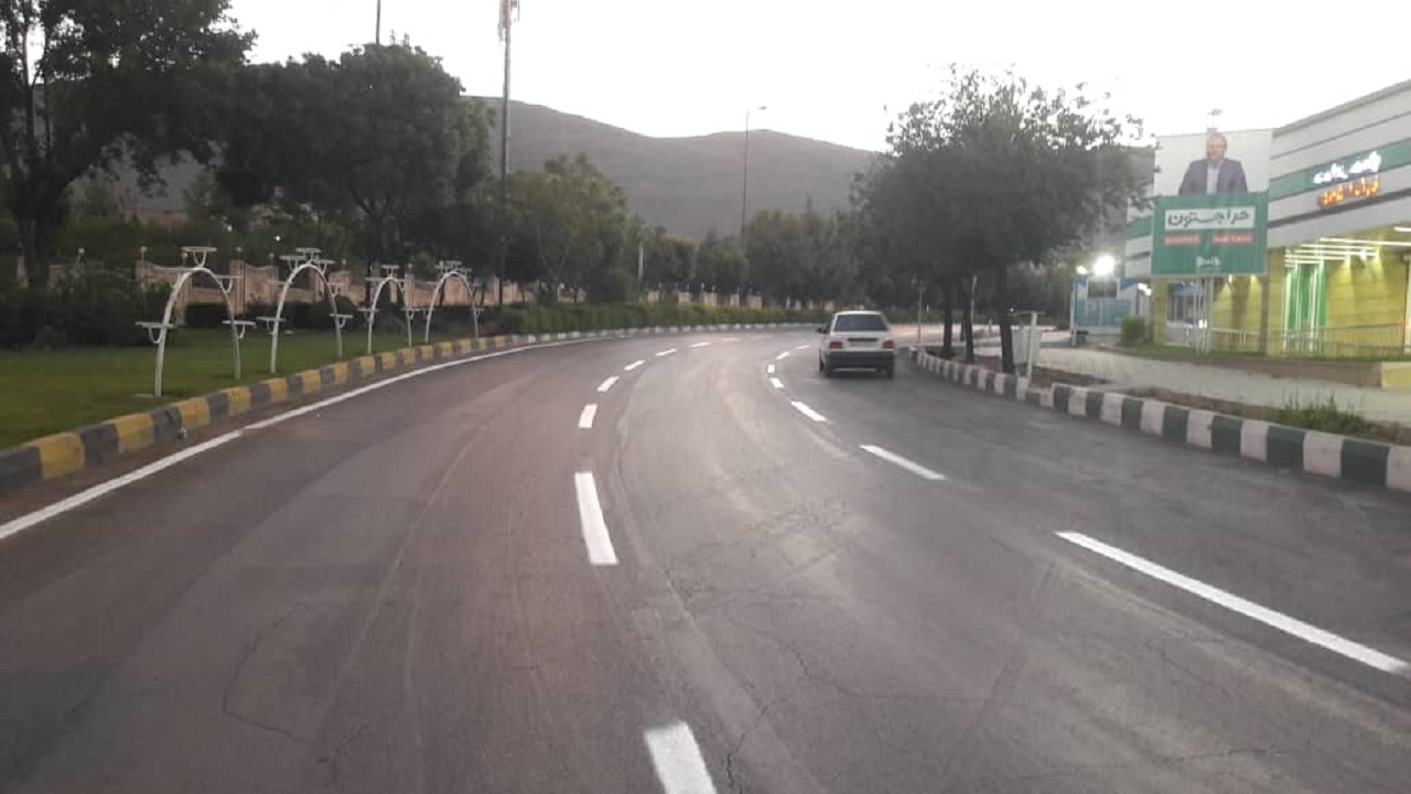 ۳۵ کیلومتر از معابر شهرکرد خط‌کشی شد