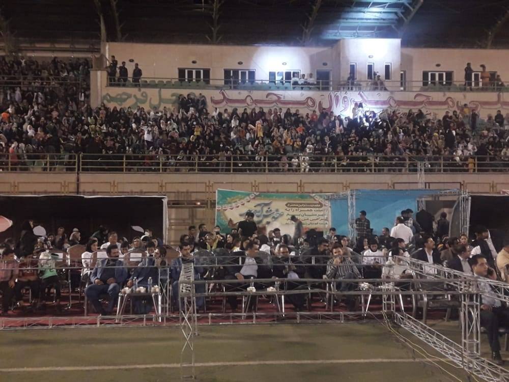 حضور مردم در هشتمین جشن قهرمانی تیم بم در لیگ برتر بانوان 