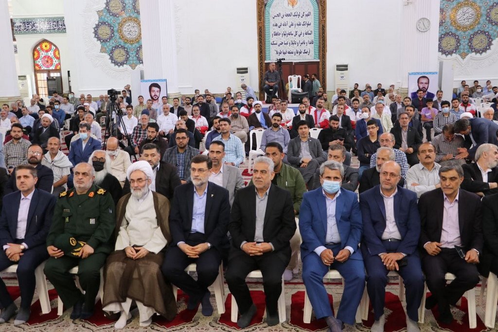 حضور قاضی زاده هاشمی در مراسم بزرگداشت شهدای ۷ تیر در رشت