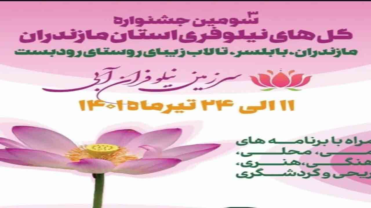 برگزاری جشنواره گل نیلوفر در مازندران