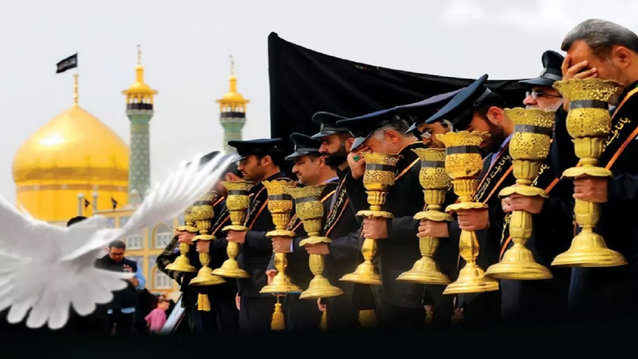 برپایی دسته عزای خادمان حرم بانوی کرامت در سالروز شهادت امام جواد(ع)