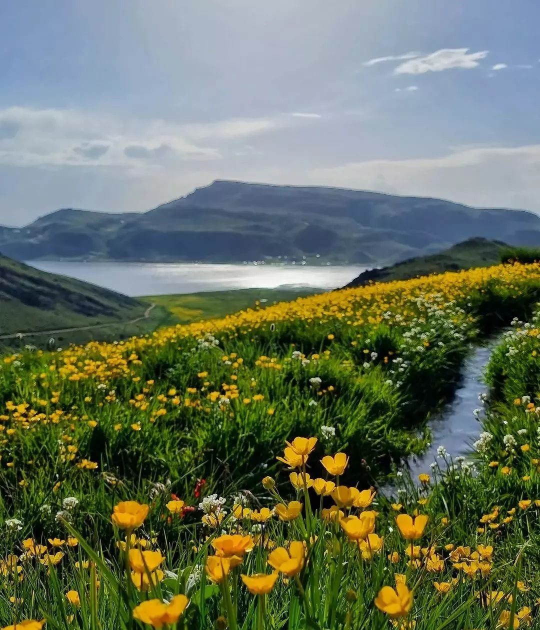 تماشای دریاچه نئور بر بلندی&zwnj;های رشته کوه باغرو + فیلم و تصاویر