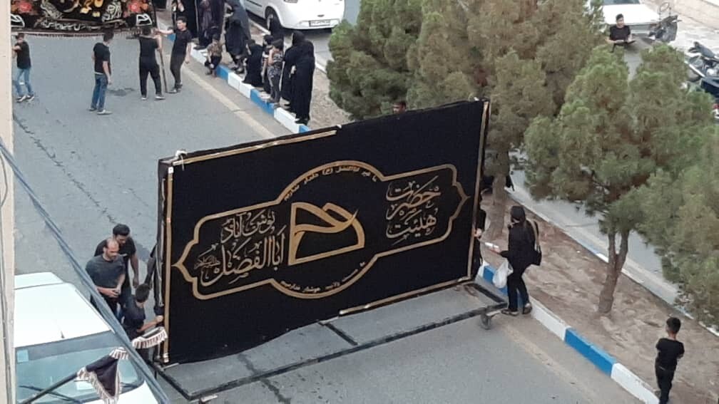 آیین ورود شبه قافلۀ امام حسین (ع) به کربلا در نوش آباد&nbsp;+ تصاویر