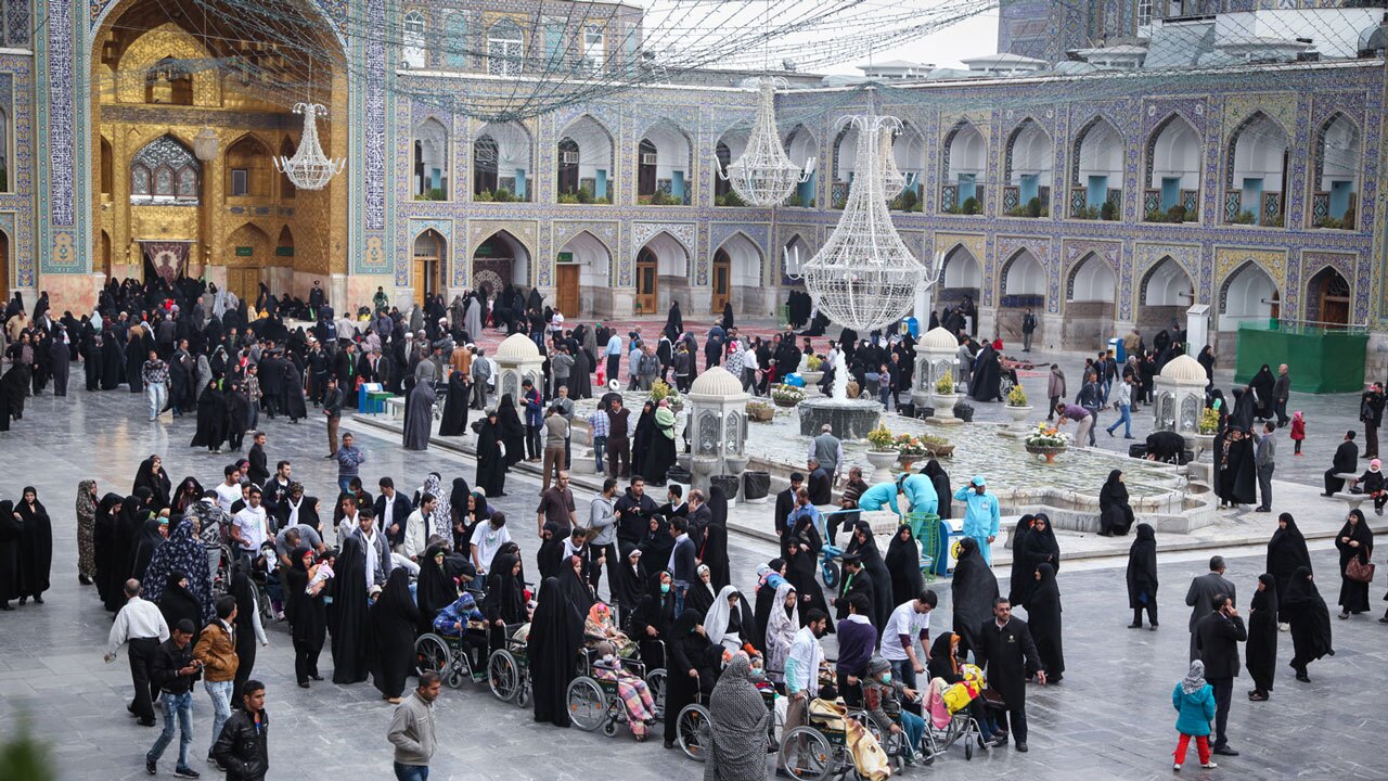 تشرف کودکان سرطانی به حرم مطهر امام رضا (ع) + فیلم