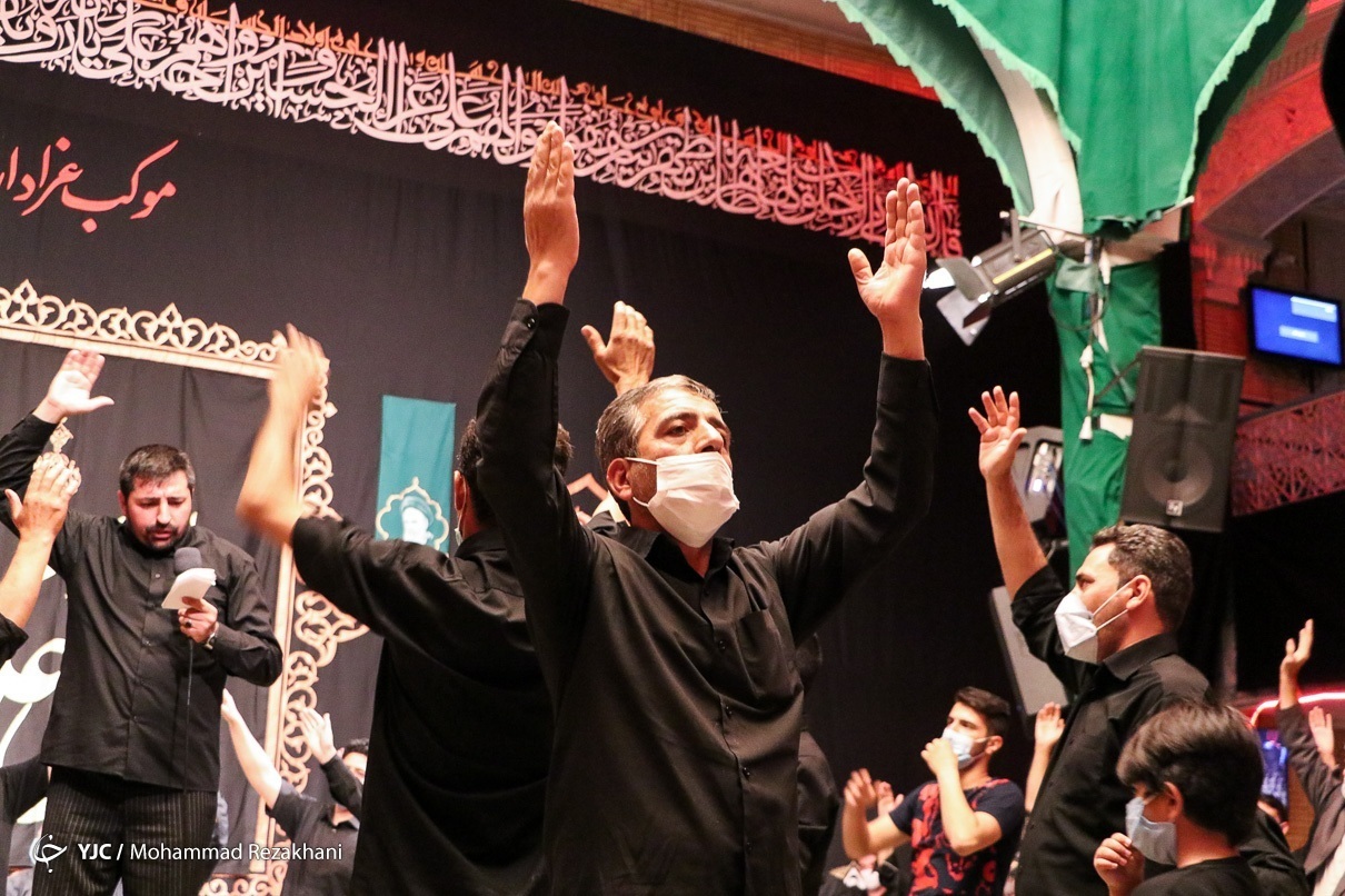 جلوه دسته عزاداری در حسینیه&zwnj;ی اعظم زنجان