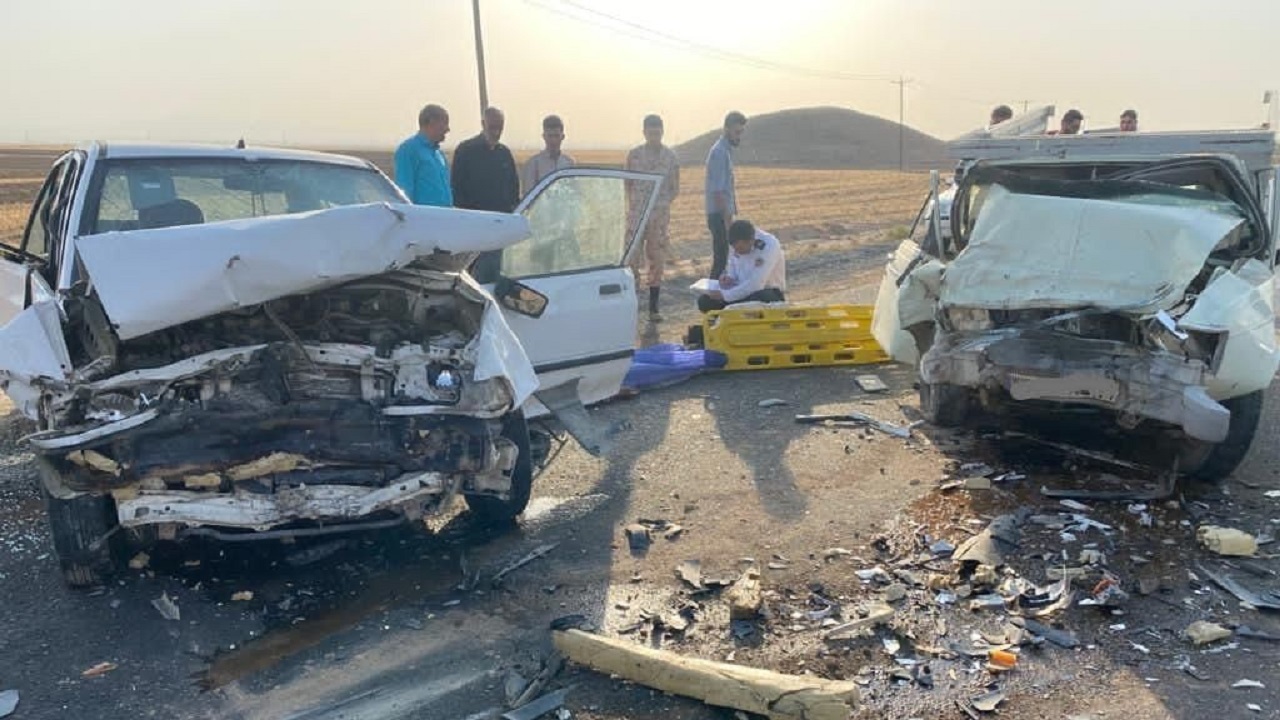 مرگ راننده پراید در تصادف محور ساروق ـ اراک