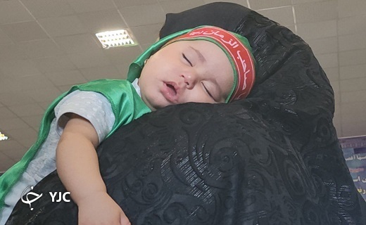 حضور مادران و نوزادان شهرستان خوسف در مراسم شیرخوارگان حسینی