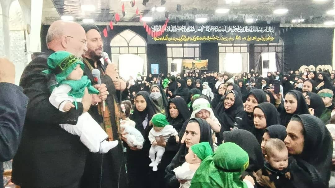 مراسم شیرخوارگان حسینی در حرم رضوی برگزار شد+فیلم