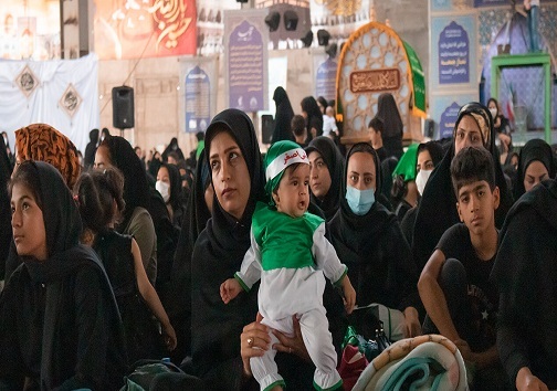 نوای لالایی مادران در رثای حضرت علی اصغر(ع) در استان سمنان+ عکس و فیلم