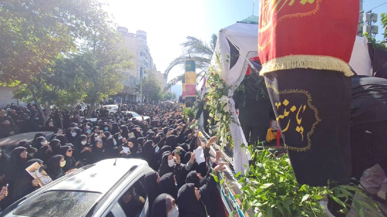 پیکر مطهر شهید مدافع حرم عباس آسمیه در کرج تشییع شد