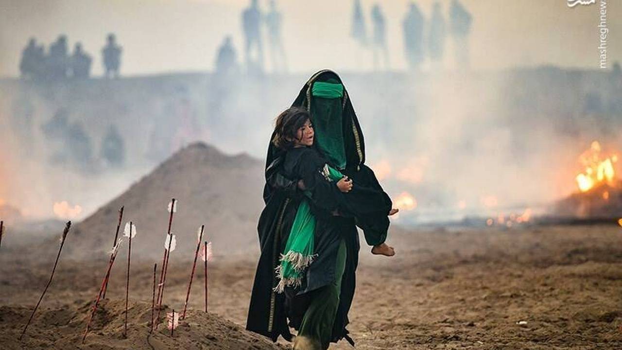 بازسازی واقعه عاشورا در ده زیار کرمان