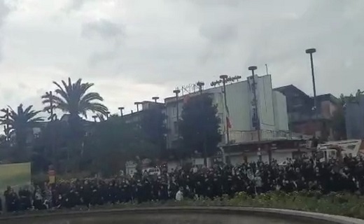 تجمع عزاداران حسینی در میدان شهدای ذهاب رشت