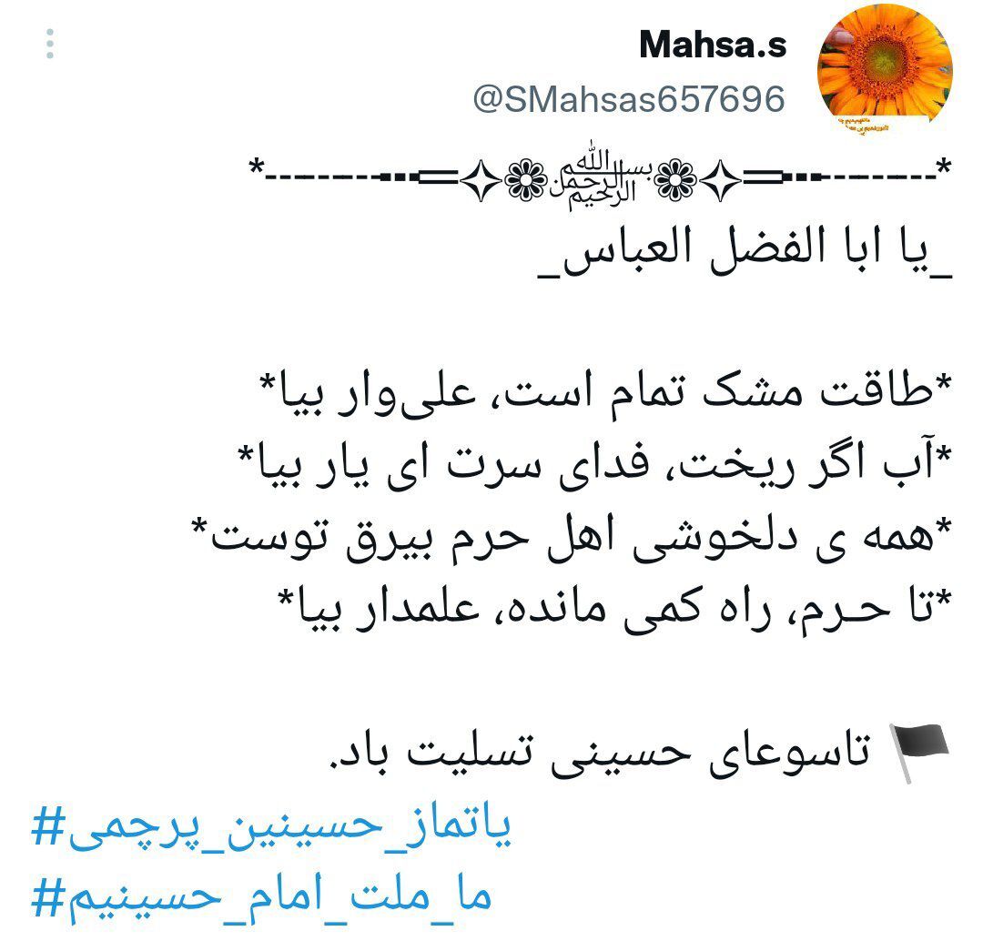 سوگواری مجازی کاربران در روز تاسوعا