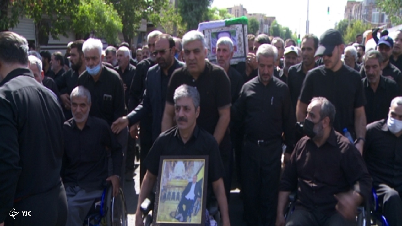 پیکر مطهر جانباز شهید در قم خاکسپاری شد