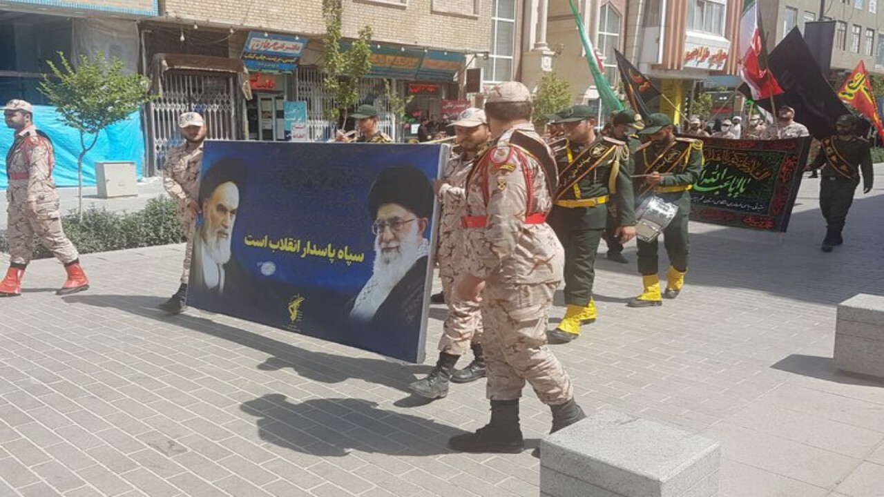 برگزاری آیین سوگواری نیروهای مسلح استان قم