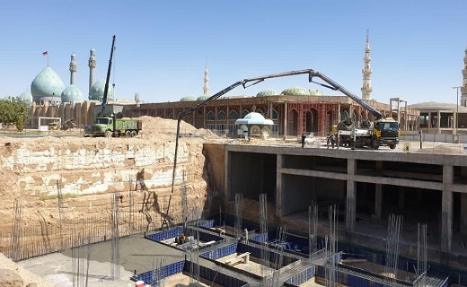 ساخت و ساز در مسجد جمکران به همت بسیج سازندگی قم +تصاویر