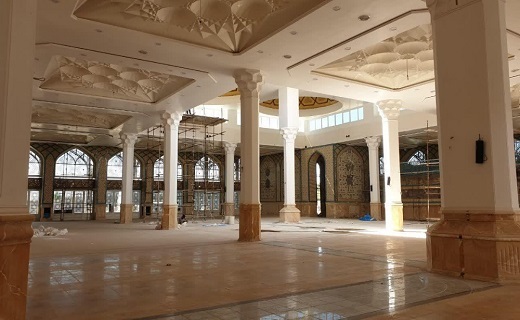 ساخت و ساز در مسجد جمکران به همت بسیج سازندگی قم +تصاویر