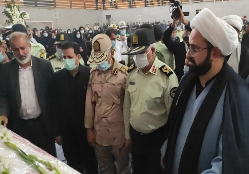 عامل شهادت مامور نیروی انتظامی هرمزگان دستگیر شد/ تشییع پیکر شهید میرحسنی در بندرعباس + تصاویر