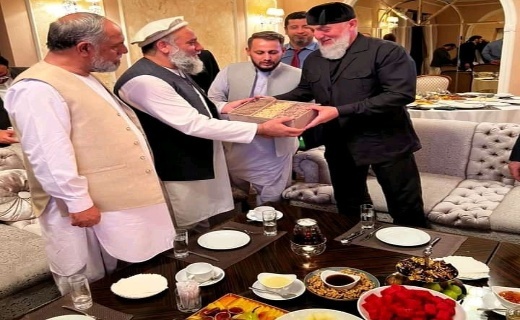 دیدار وزیر صنعت و تجارت طالبان با معاون جمهوری چچن + تصاویر