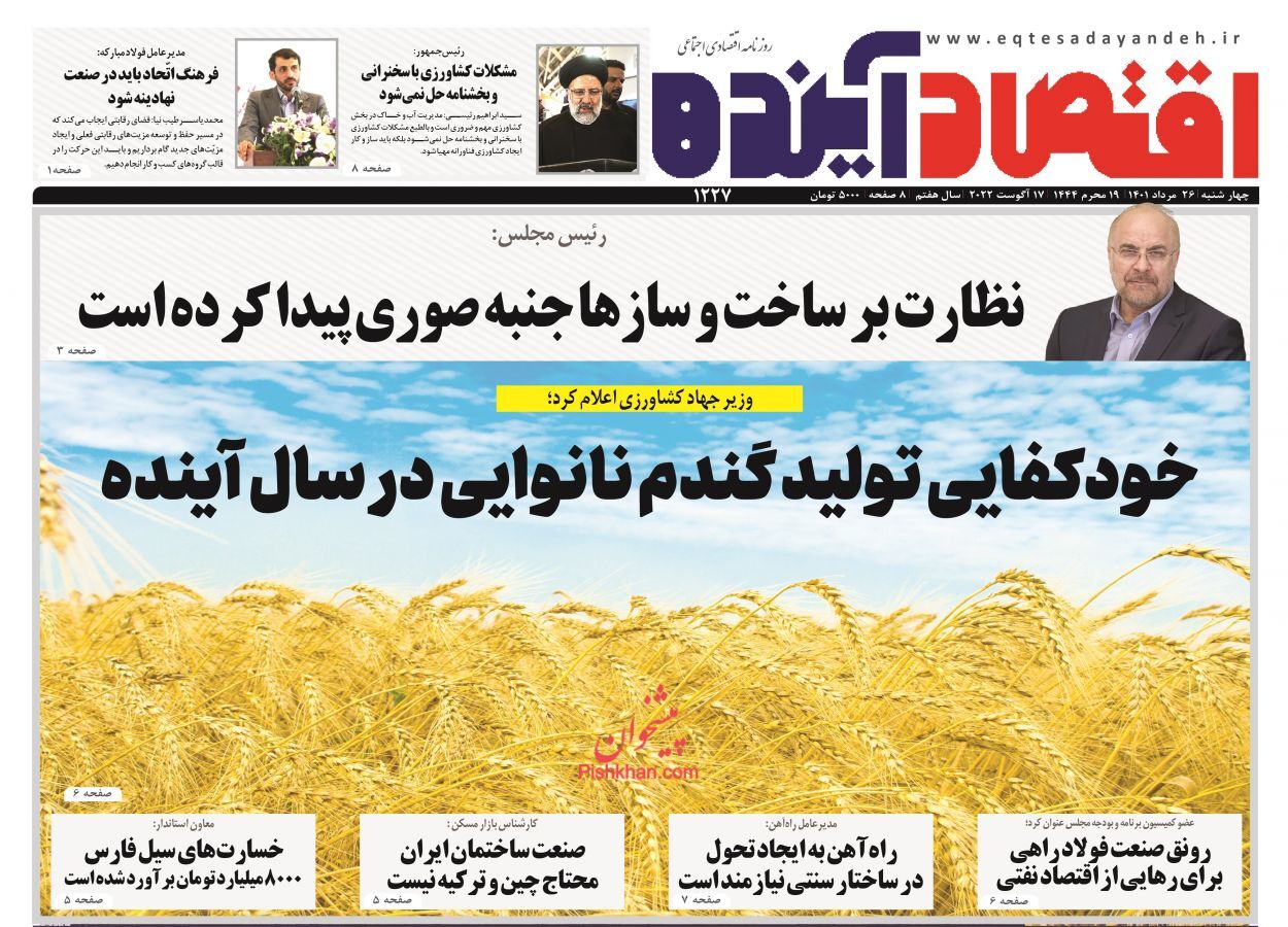 خودکفایی تولید گندم نانوایی در سال آینده/ چتر مالیات بر سر دانه&zwnj;درشت&zwnj;ها