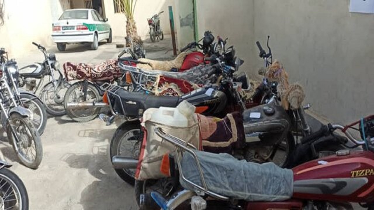 توقیف ۱۵ دستگاه موتور سیکلت مزاحم و متخلف در مهرستان