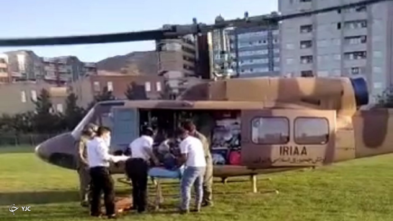 پرواز بالگرد و امدادرسانی به مصدومان در خمین و شازند