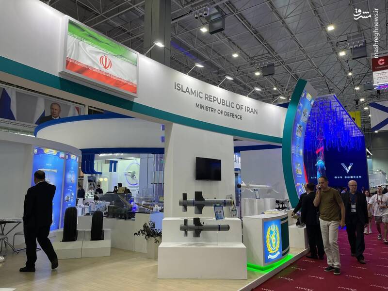 بخشی از غرفه ایران در نمایشگاه آرمیا