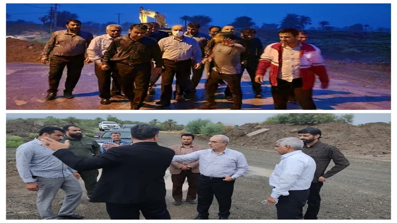حضور میدانی استاندار کرمان در مناطق سیل زده استان