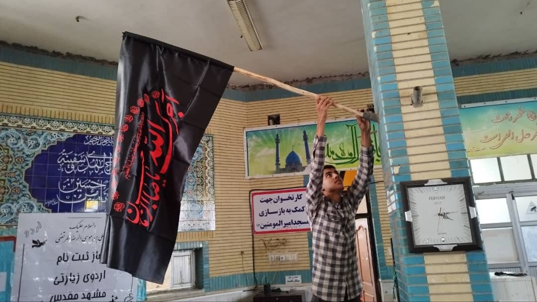 معابر شهر اهواز رنگ و بوی محرم گرفت + تصاویر