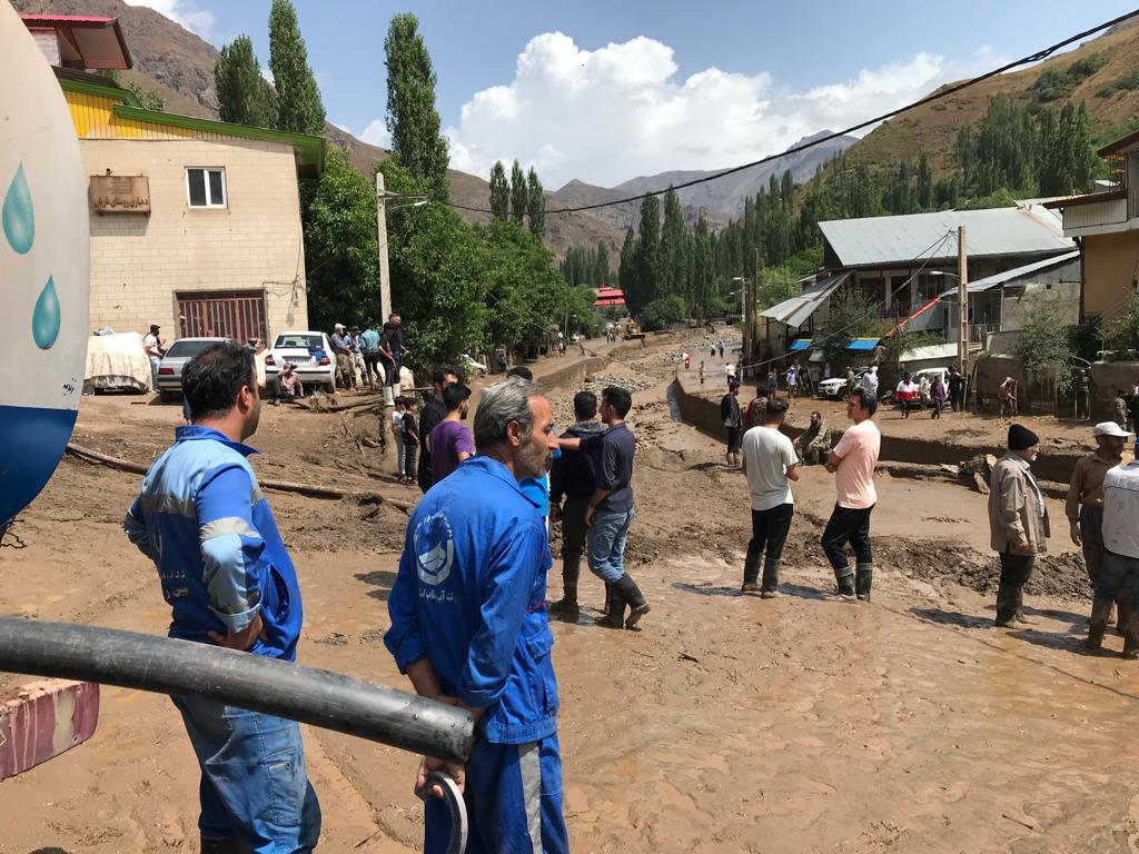 رسیدگی به وضعیت آبرسانی روستاهای سیل زده توسط آبفای البرز