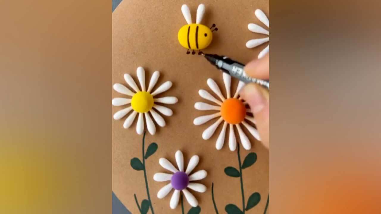 ساخت کاردستی جالب با گوش پاک کن + فیلم