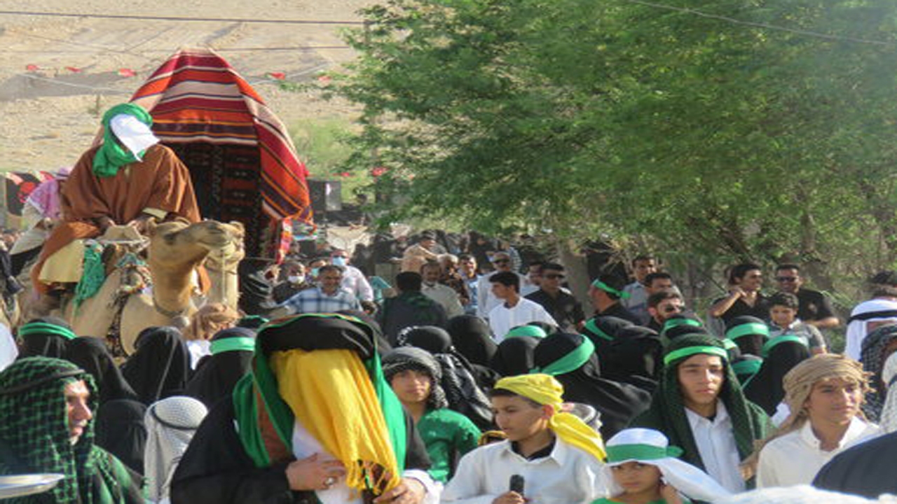 حرکت نمادین کاروان سیدالشهدا(ع)در بخش چاهورز لامرد