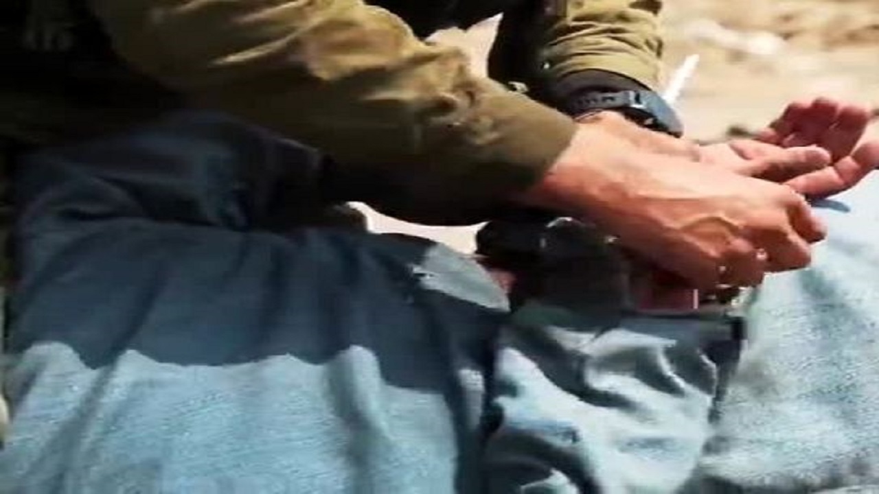 بازداشت پیرمرد فلسطینی به سبک قتل جرج فلوید + فیلم